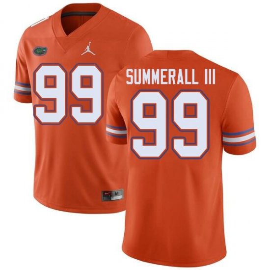 Men's Florida Gators #99 Lloyd Summerall III NCAA Jordan Brand Orange Authentic Stitched College Football Jersey FYP7662XS